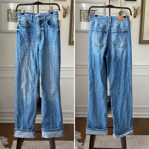 Dear John Holly Super High Rise Cuffed Straight Jeans Justice $228 27 - Picture 2 of 8